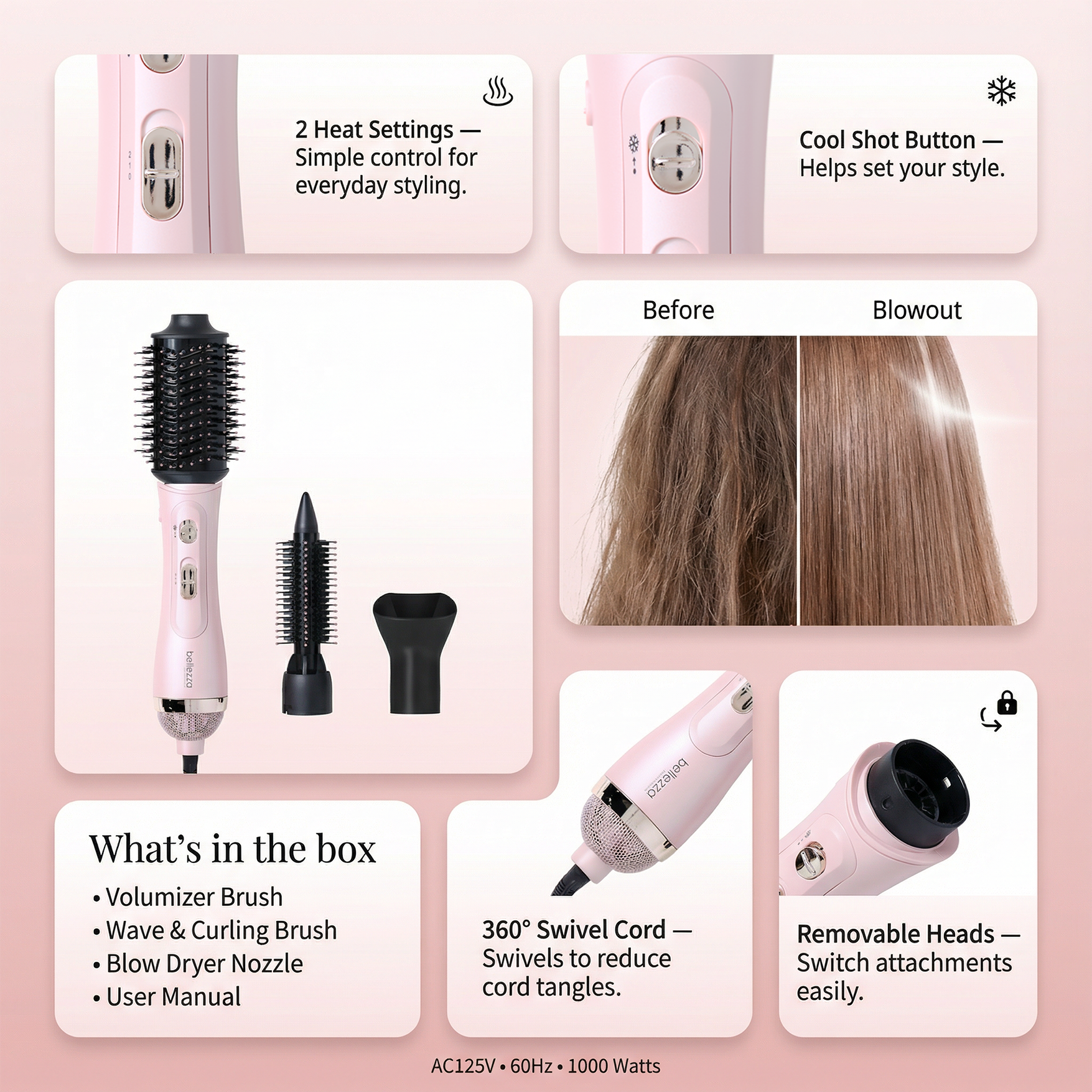 Air Styler | 3-In-1 Hot Air Styler Brush