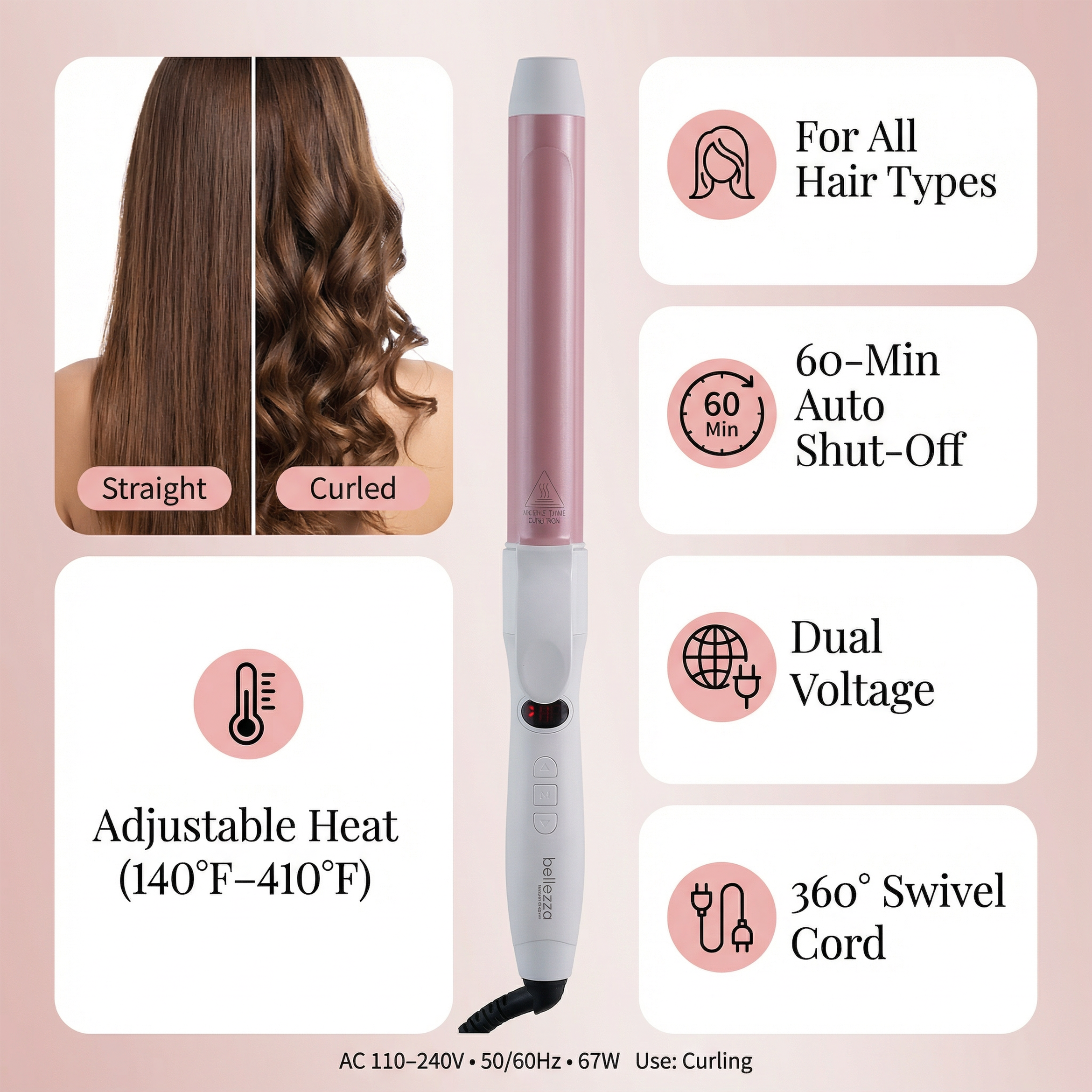 1.25” Digital Extra Long Curling Iron